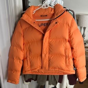 Bright Orange Puffer Jacket